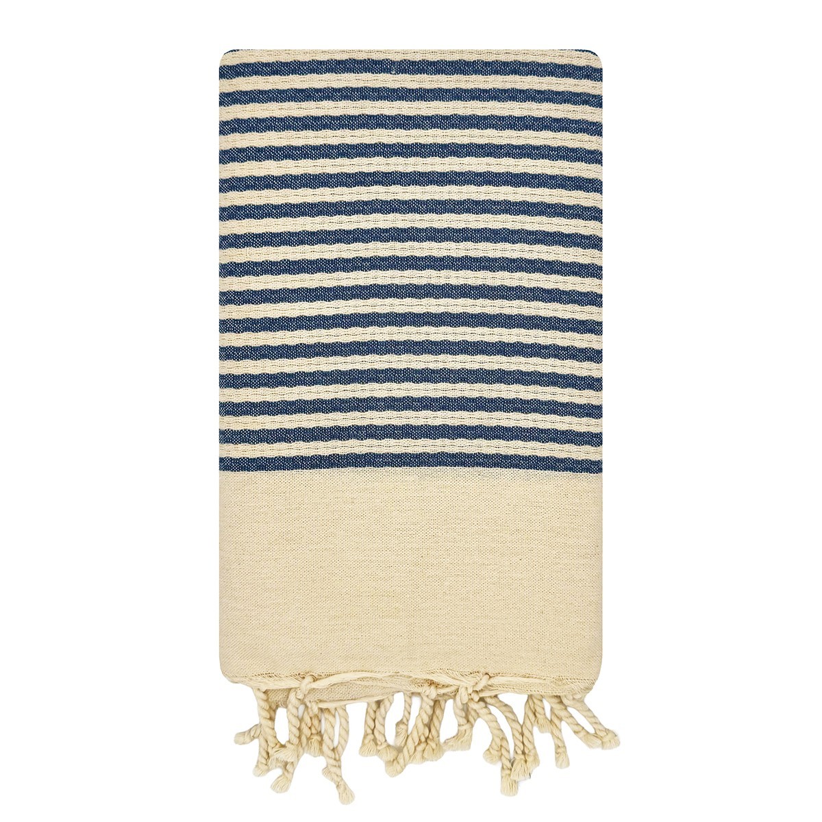 Fouta de plage Zanzibar Marine 1x2 m – coton 100% recyclé | REVA