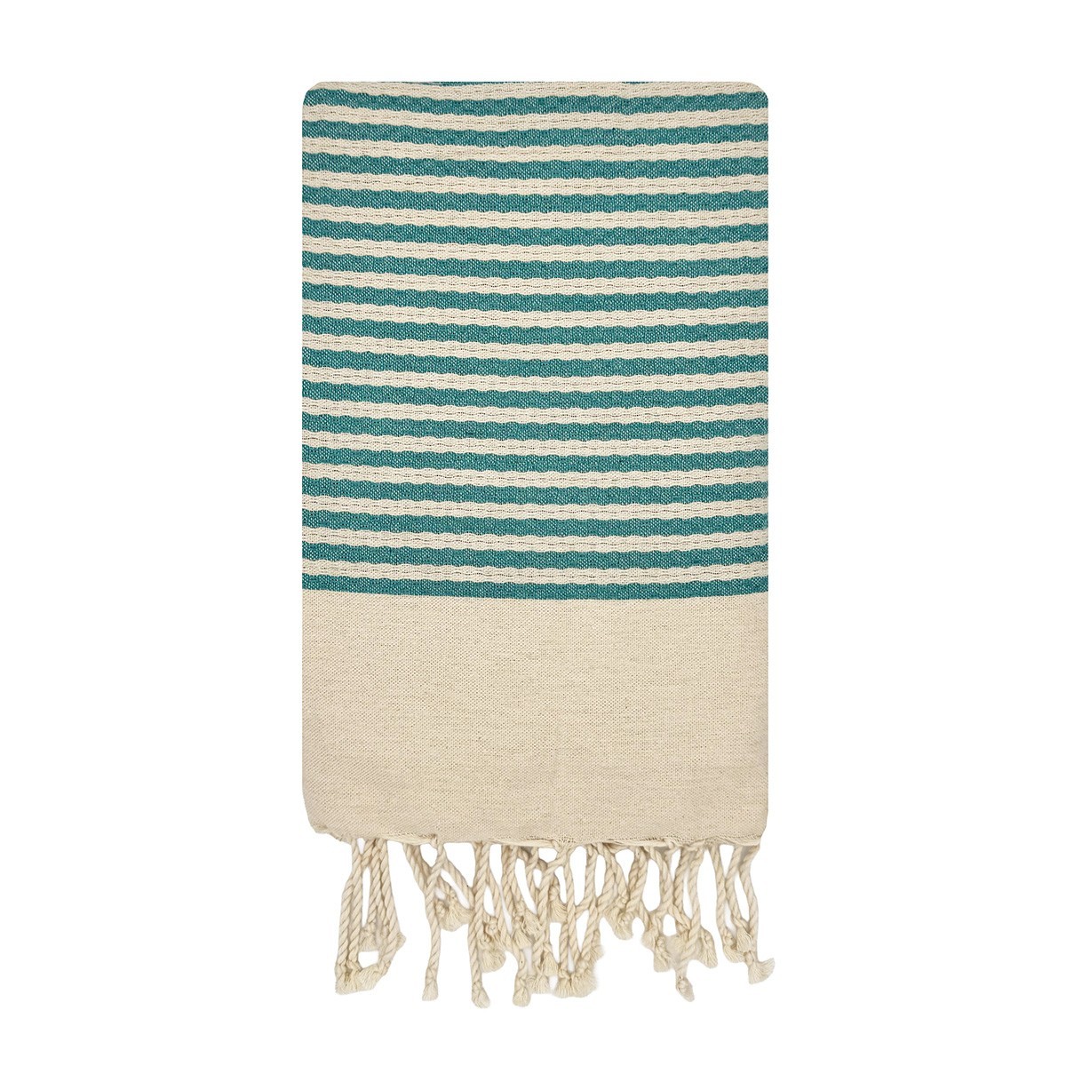Fouta de plage Zanzibar Turquoise 1x2 m – coton 100% recyclé | REVA