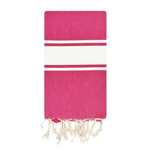 Fouta artisanale Koh Lipe Fuschia 1x2 m – coton 100% recyclé | REVA