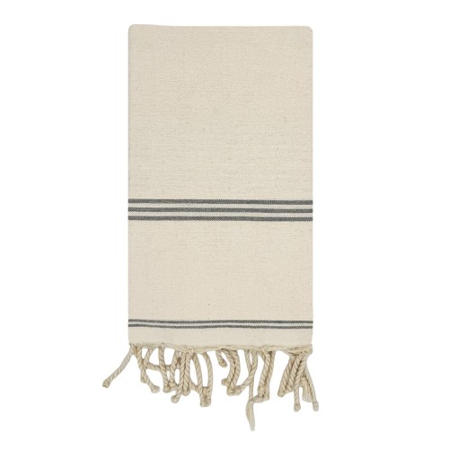 Fouta artisanale Mykonos Ivoire 1x2 m – coton 100% recyclé | REVA