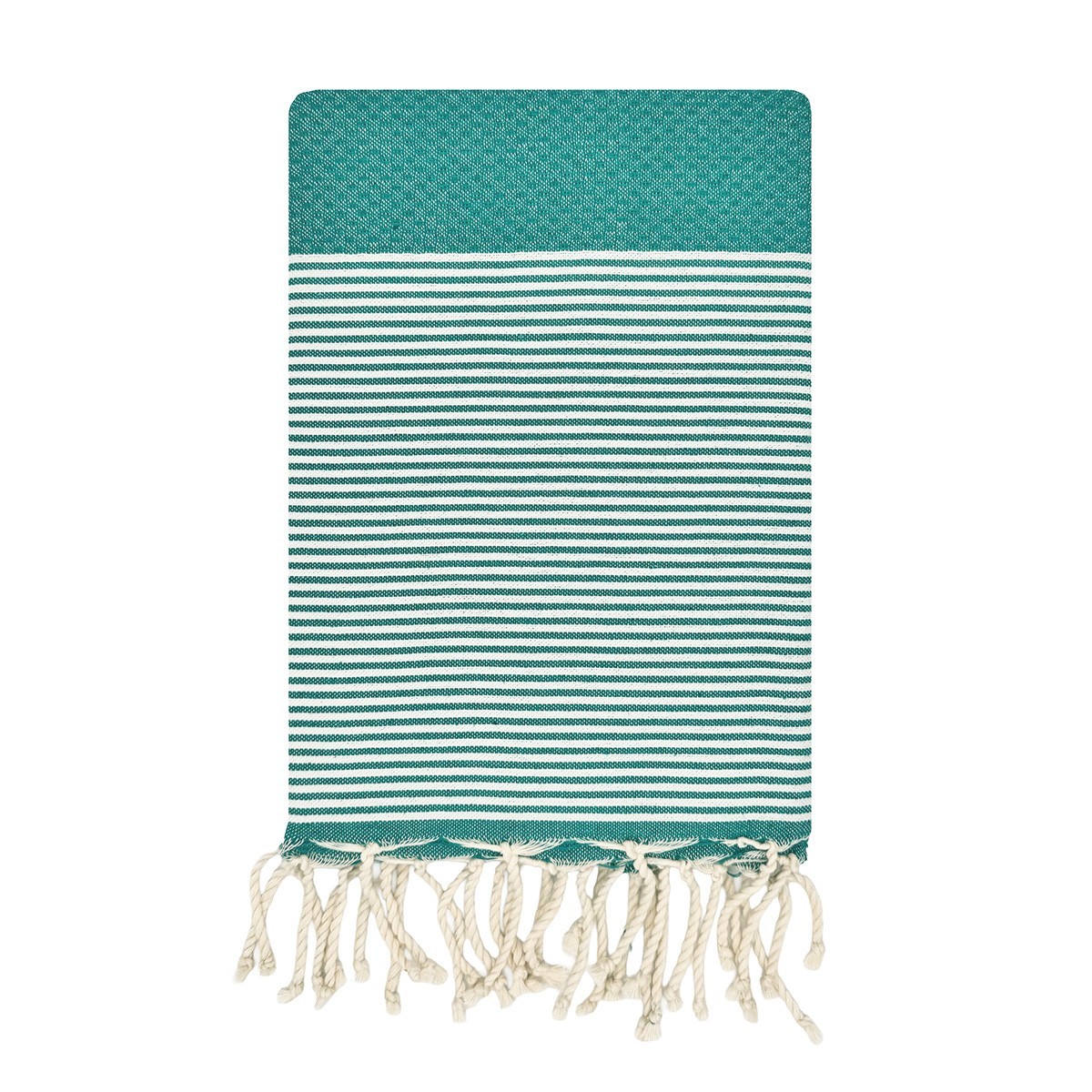 Fouta de plage traditionnelle Seychelles Turquoise 1x2 m – coton 100% recyclé | REVA