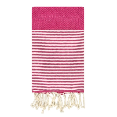 Fouta traditionnelle Seychelles Rose 1x2 m – coton 100% recyclé | REVA