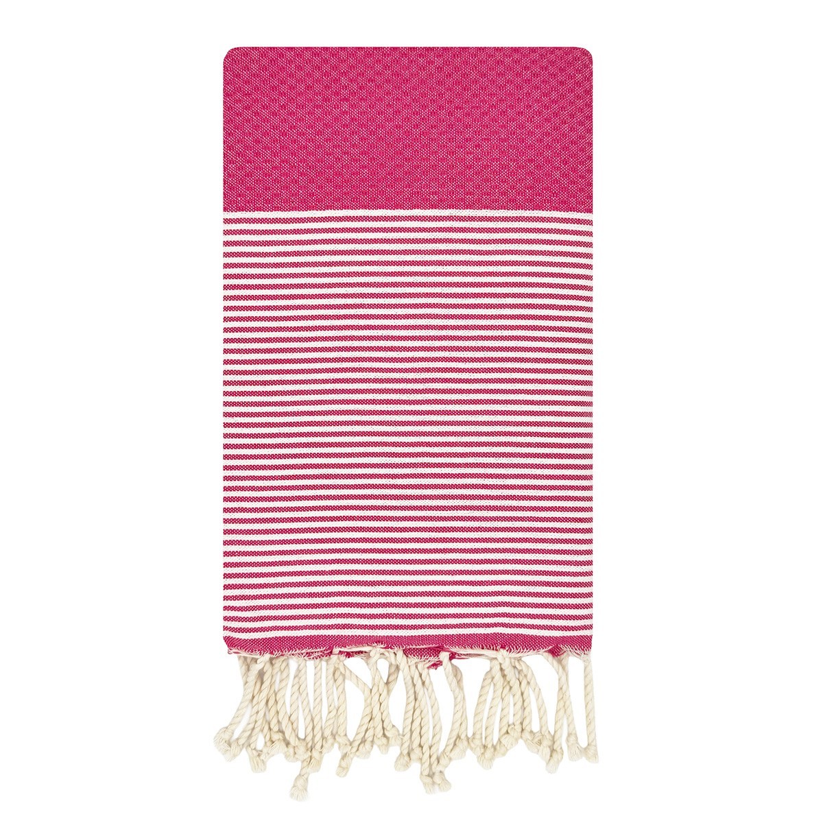 Fouta traditionnelle Seychelles Rose 1x2 m – coton 100% recyclé | REVA