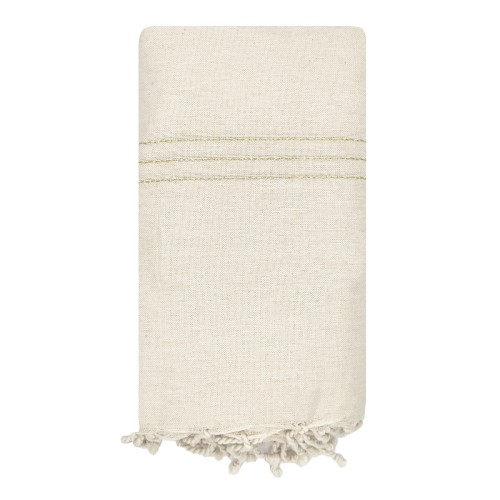 Fouta géante XXL Bali Ivoire 2x3 m – coton 100% recyclé | REVA